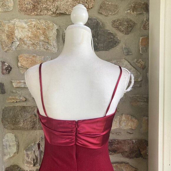 NWT Mac Duggal Couture Deadstock Vintage Satin Metalic Sparkle Bow Mini Dress 2 - Picture 9 of 13